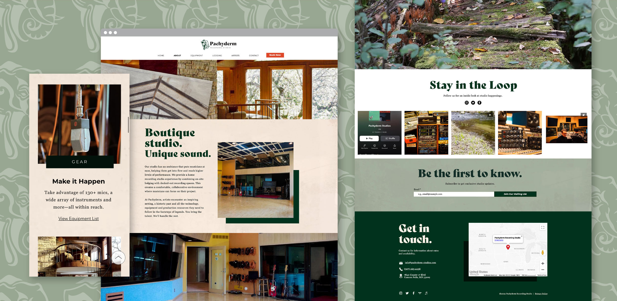 collection of website images demonstrating agency capabilities
