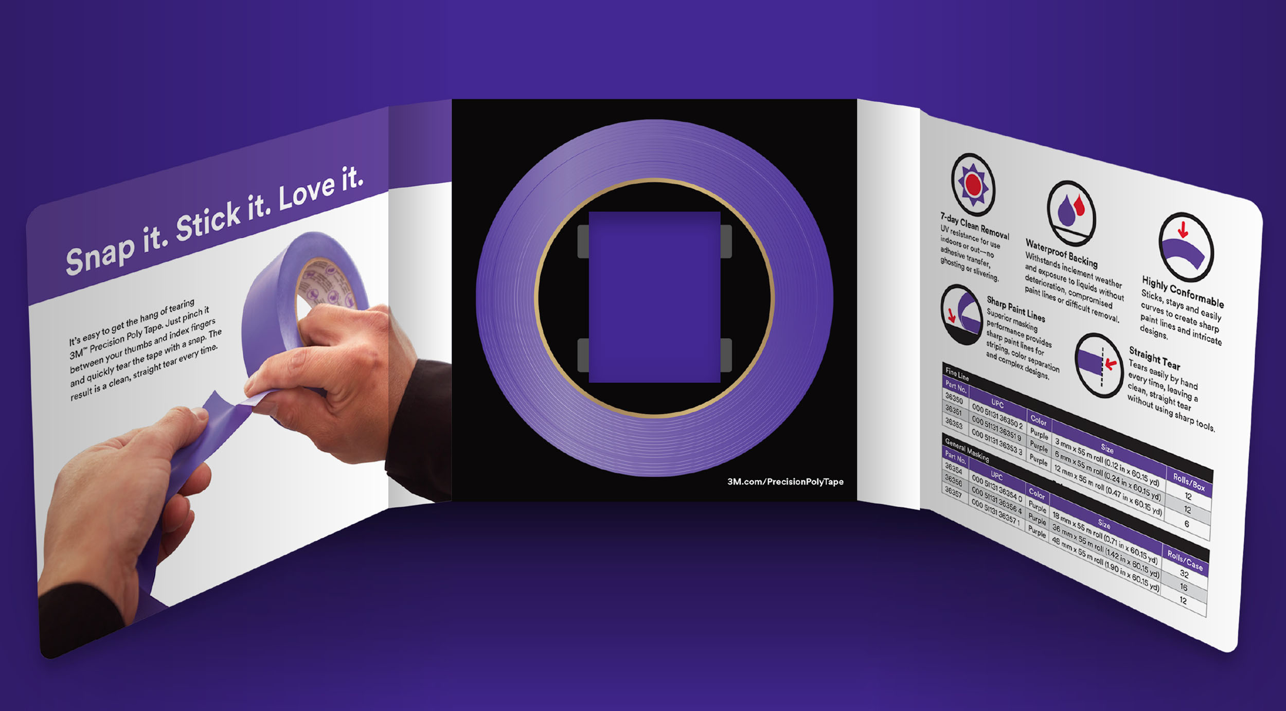tri fold brochure for precision poly tape