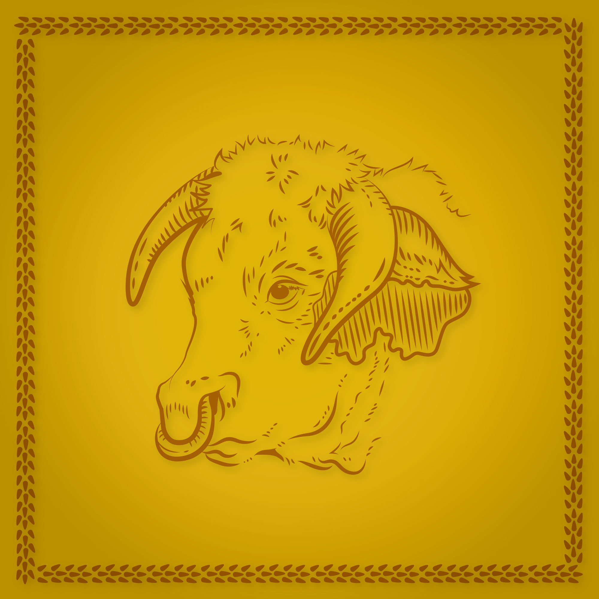 graphic illustration of a bull
