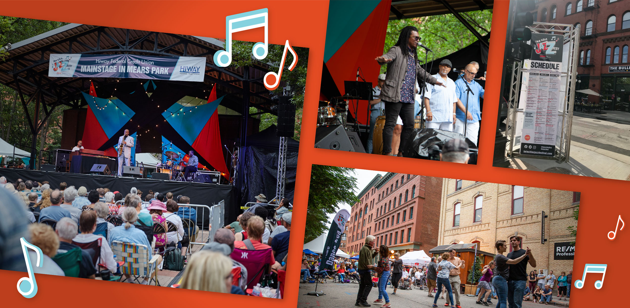 Four photos of Twin Cities Jazz Fest