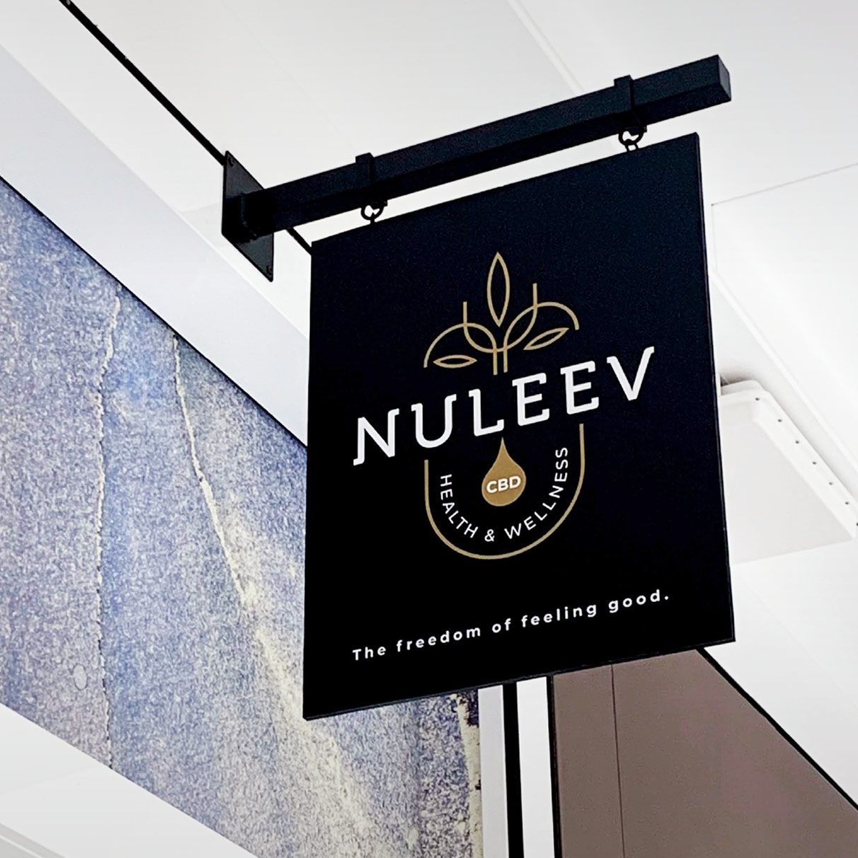 Nuleev logo store signage