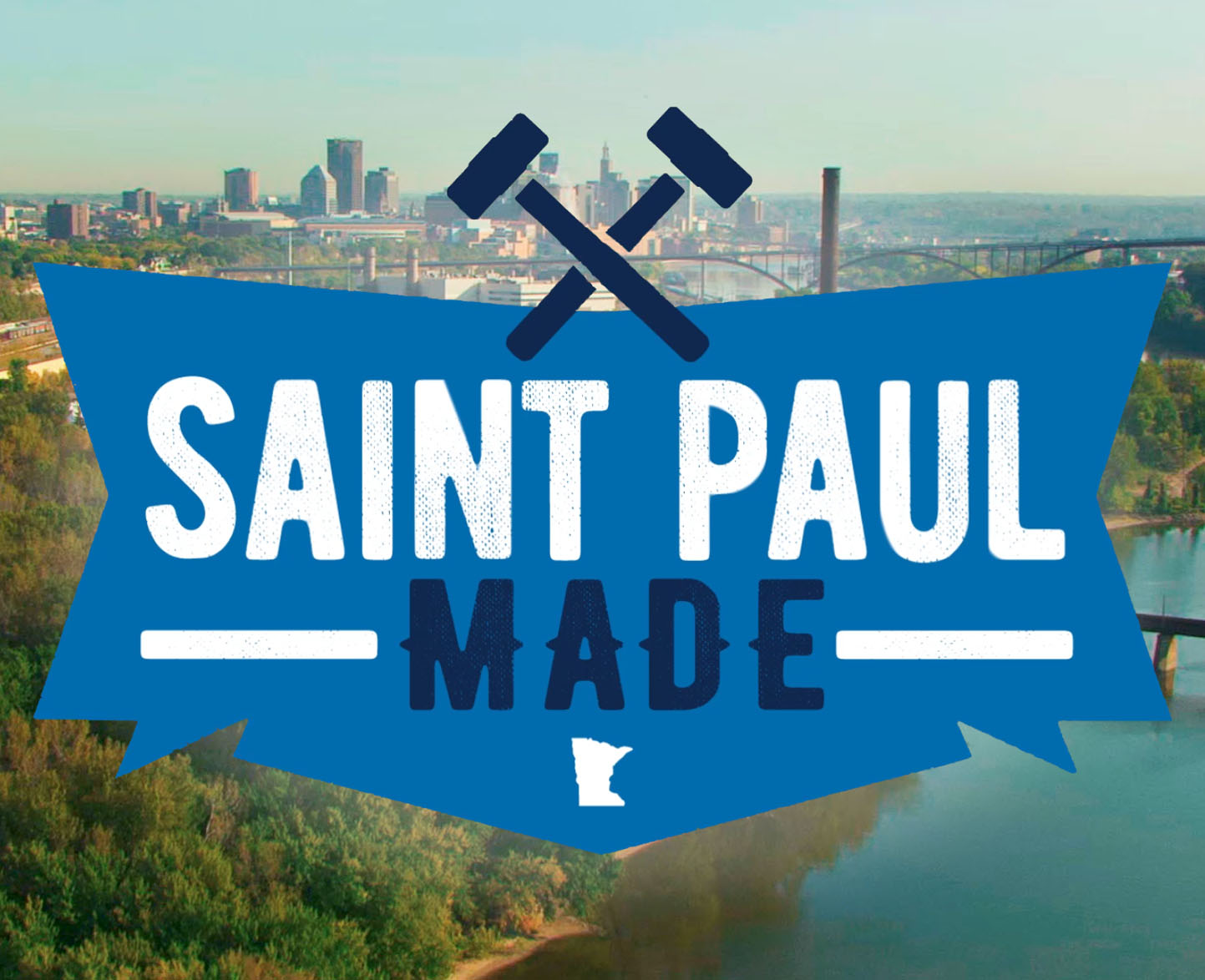 brand campaign of Saint Paul Made with city skyline in background