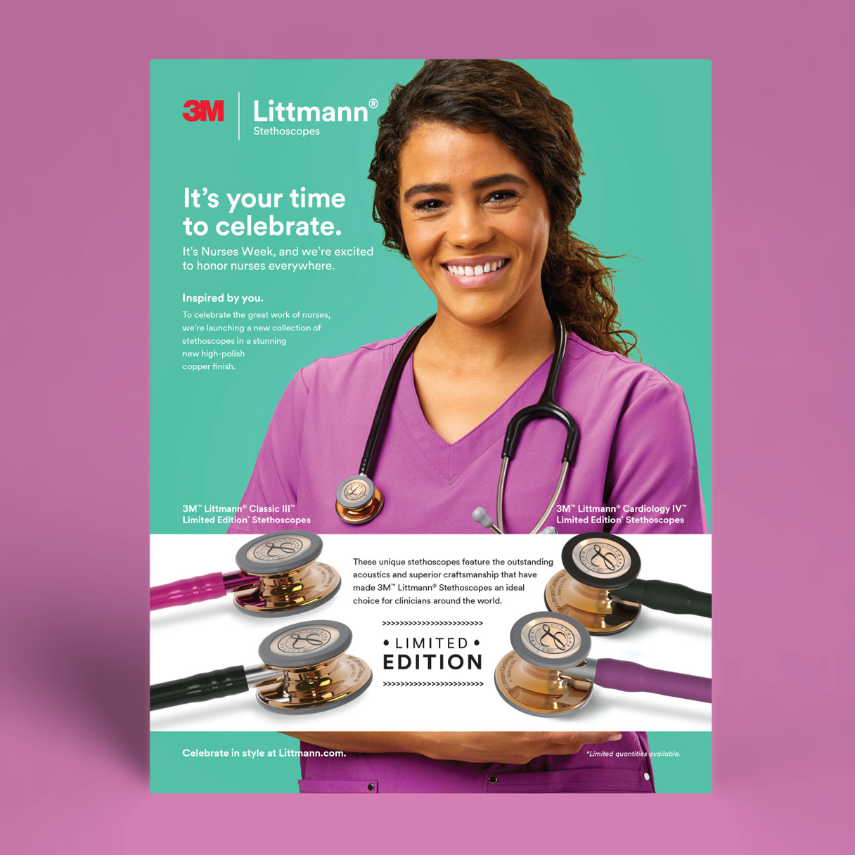 print poster design for Littmann stethoscopes for limited edition product line