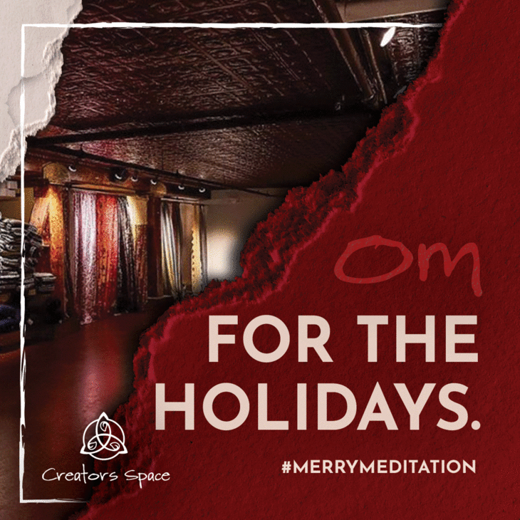 digital ad om for the holidays for creators space