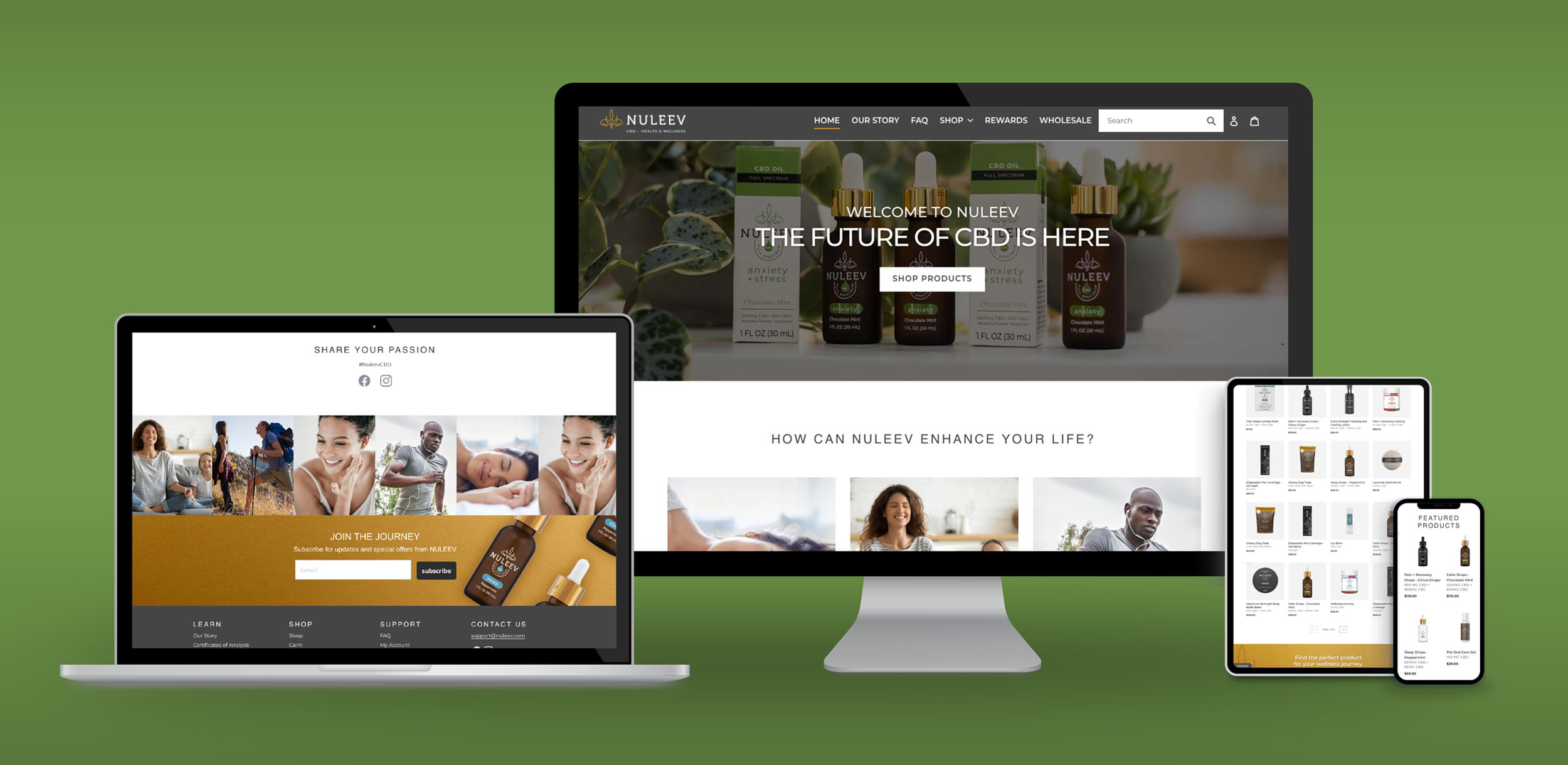desktop and mobile devices display mobile responsive website