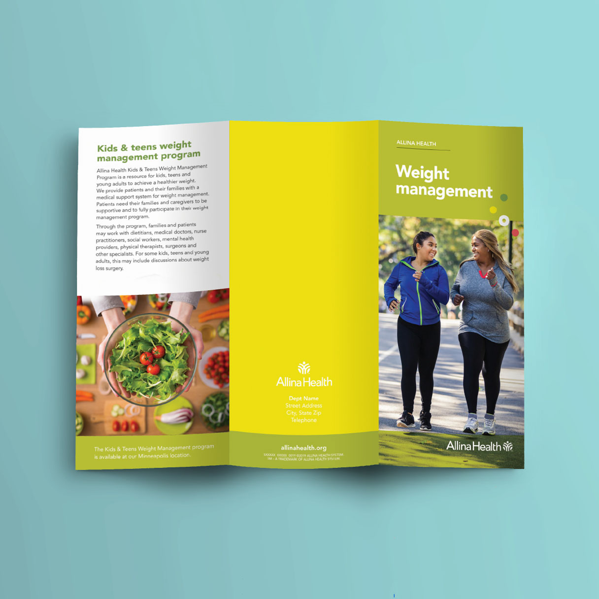 Professional print design for tri fold brochure