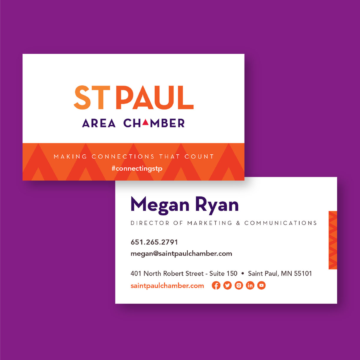 business card design Saint Paul Chamber