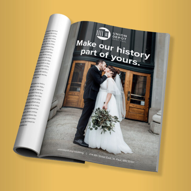 magazine advertising campaign for events at Union Depot