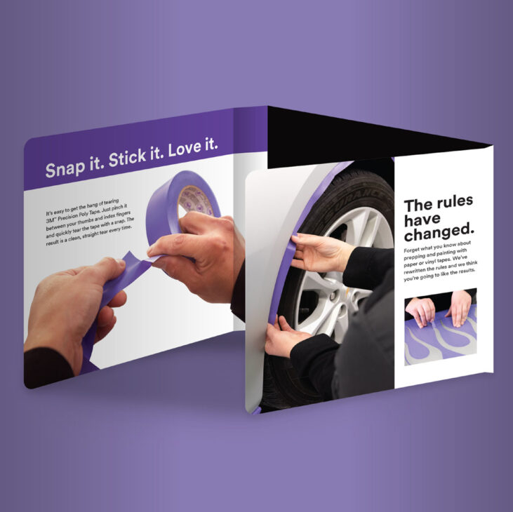 tri fold brochure for precision poly tape