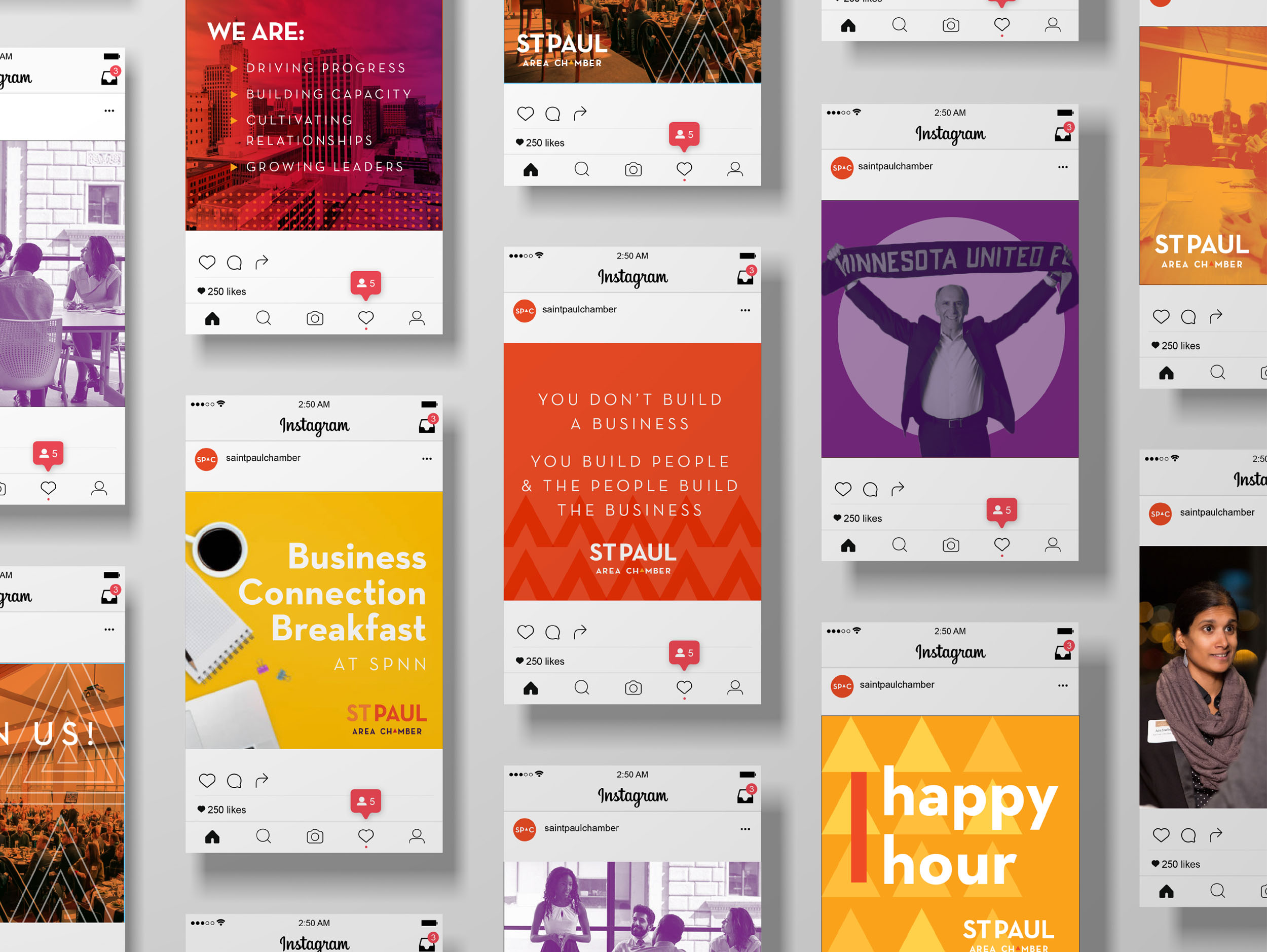 collection of social media campaign posts